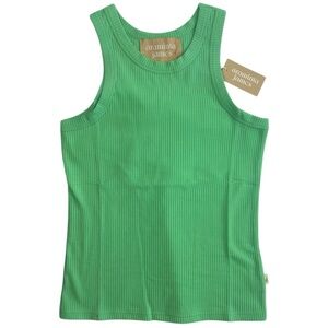 The Everyday Tank in Honeydew Green Scoop Neck Cotton Waffle Size 8 Small NWT